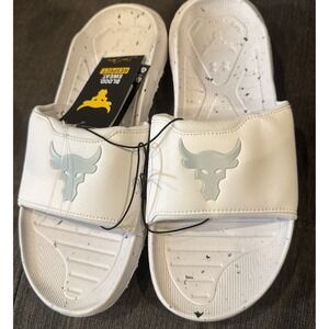 Under Armour Mens Project Rock Sideline Slides Blood Sweat Respect Flip Flops 12